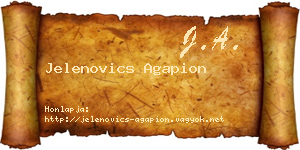 Jelenovics Agapion névjegykártya